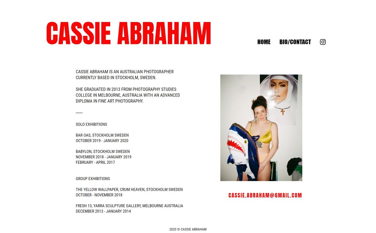 Cassie Abraham Photographer About Page
