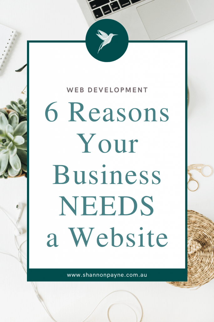 6 reasons your business needs a website pinterest image